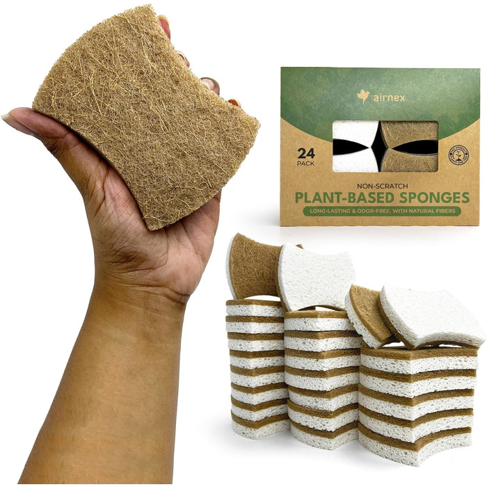 Набір з 24 біорозкладних губок для миття посуду AIRNEX