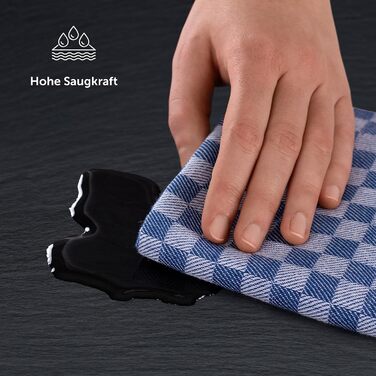 Бавовняні кухонні рушники Blumtal 50x70 см. Набір із 5 шт. - Кухонні рушники, сертифіковані Oeko-TEX - Надзвичайно вбираючі кухонні рушники - Можна прати до 95 C - Біла клітка (5 шт., червоні)