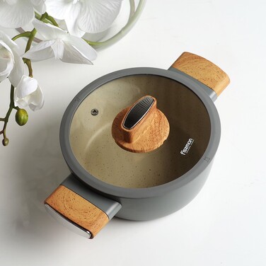 Кастрюля со стеклянной крышкой 20 см 2,24 л ARIA Fissman