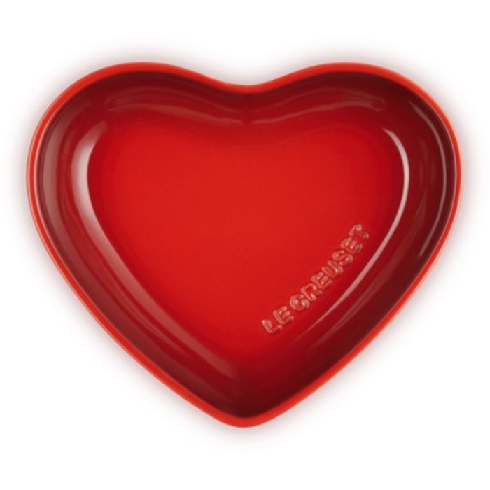 Блюдо сервірувальне у формі серця 20 см, червоне Heart Le Creuset