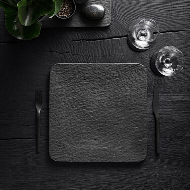 Тарілка 32,5 см Black/Gray Manufacture Rock Villeroy & Boch
