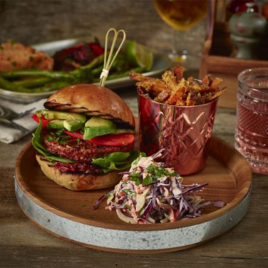 Доска для подачи 24 см, круглая, акация, оцинкованная сталь, GenWare