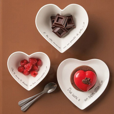 Мисочка в форме сердца La Porcellana Bianca GLI ONESTI HEART, фарфор, диам. 16 см