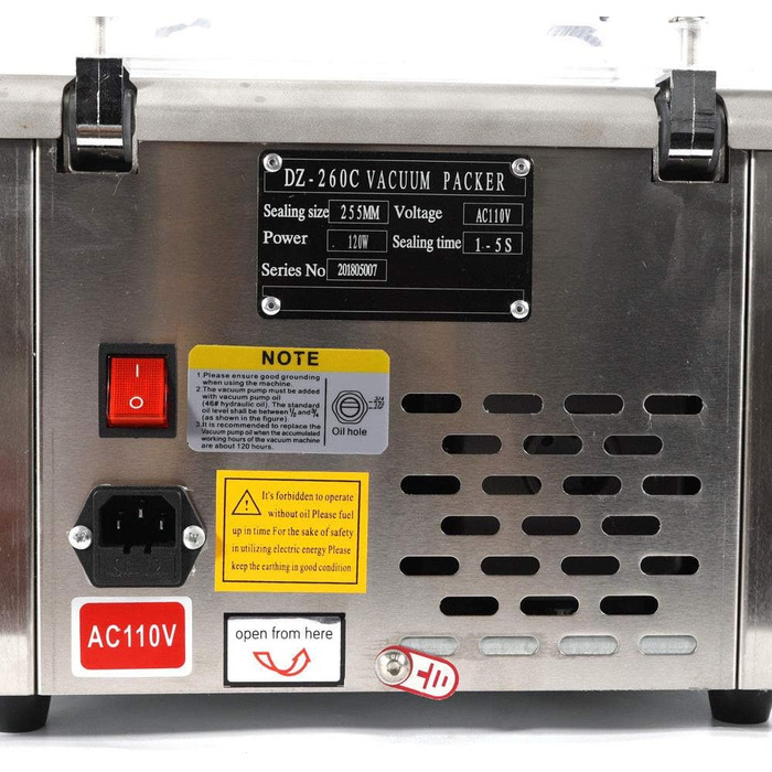 Вакуумный упаковочный аппарат из нержавеющей стали 120 Вт SHIOUCY