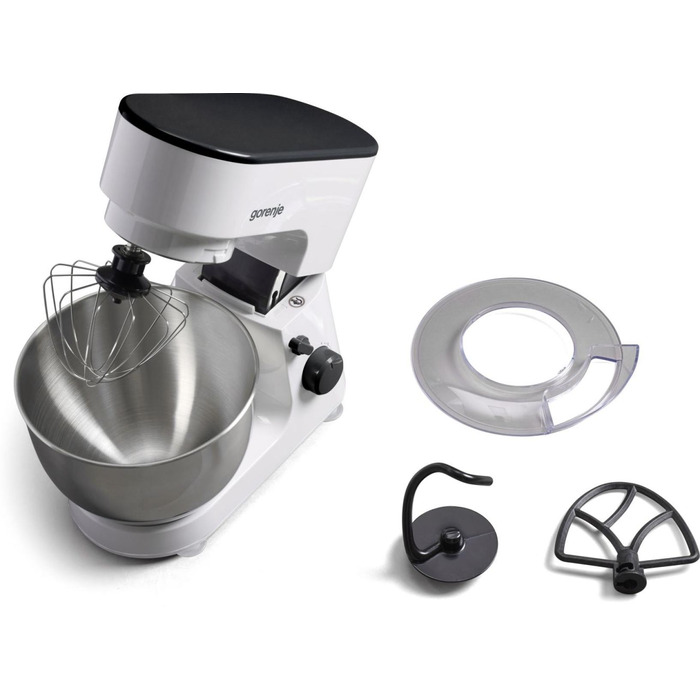 Gorenje Кухонная машина 600Вт, чаша-металл, корпус-пластик, насадок-3, белый