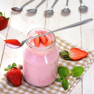 Набір ложок GRWE для лате макіато, золотий, 6 предметів, 22 см, довгі ложки, ложки для коктейлів, десертні ложки, ложки для морозива, ложки для кави з льодом, нержавіюча сталь, можна мити в посудомийній машині, срібний