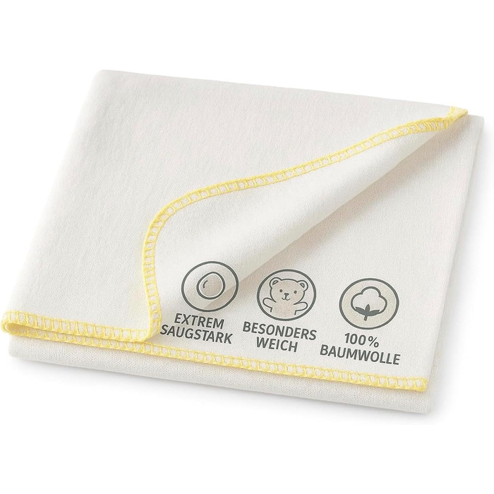 Набір дитячих серветок для відрижки з мусліну - 10 шт. у 80x80 см - муслінові серветки, що можна прати при температурі 95 градусів, стійкі до кипіння, без усадки - серветки для дитячої відрижки, виготовлені зі 100 бавовни - також як ковдра або нагрудник (