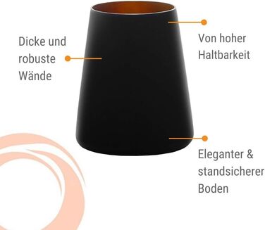 Набір склянок 380 мл, 6 предметів, чорний/бронза Power Stölzle Lausitz