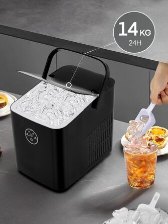 Льодогенератор 1,5 л 120 Вт чорний FOHERE