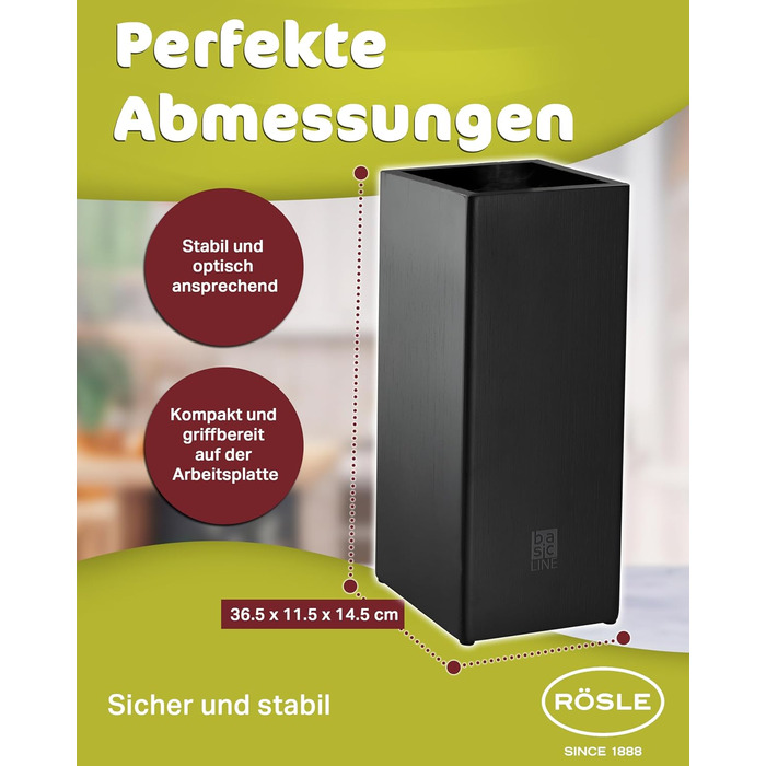 Набір ножів з дерев'яним блоком, 6 предметів Basic Line Rosle