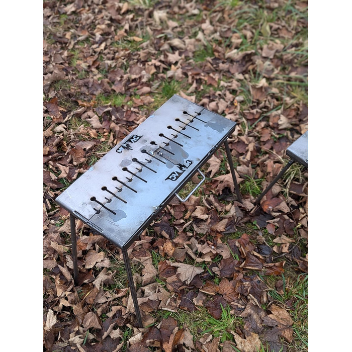 Портативний мангал та 5 шампурів з нержавіючої сталі та сумку Generisch