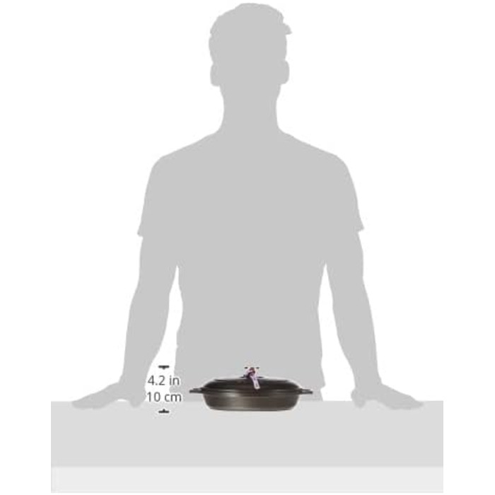 Чавунна жаровня овальна 23 см, чорна STAUB