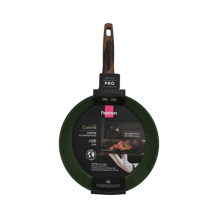 Сковорода для жарки Fissman 26x5,8 см CUISINE литой алюминий с антипригарным покрытием (14598)