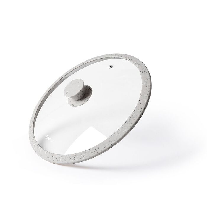 Кришка Fissman ARCADES 26 см з силіконовим ободом сірий (9997)