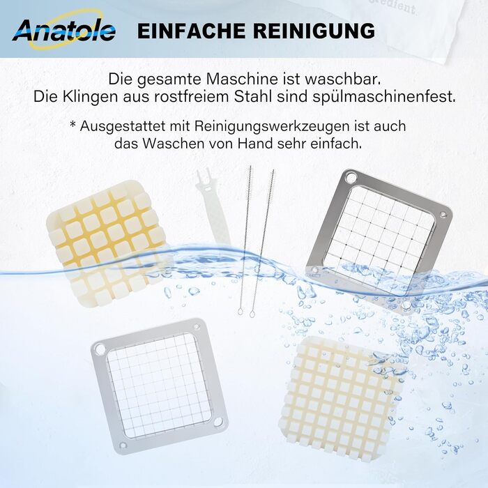 Апарат для нарізки картоплі фрі вертикальний з 4 змінними лезами Anatole