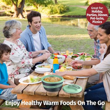 Набір з 3 термоконтейнерів з кришками, зелений Pinnacle