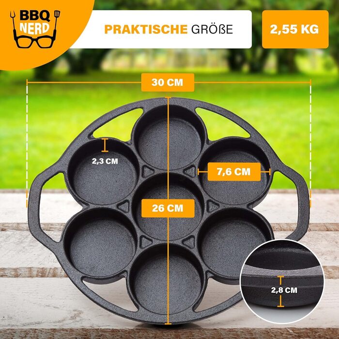 Чугунная форма для выпечки кексов BBQ Nerd