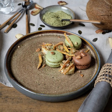 Набір з 4 десертних тарілок 21 см, світло-коричнева реактивна глазур Moritz & Moritz