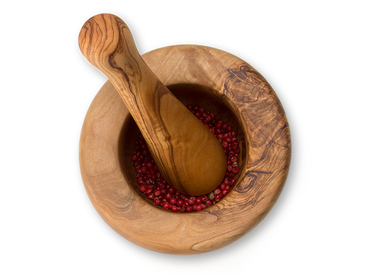 Ступка з товкачем з оливкового дерева 14 см Continenta