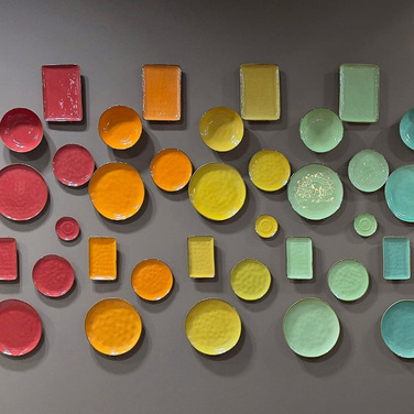 Тарелка обеденная Rose&Tulpani Milano CONCERTO OCRA, керамогранит, охра, диам. 27 см