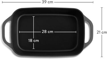 Чугун с крышкой 33,5 x 13 см, эмалированная форма для выпечки, форма для выпечки хлеба - (форма для запекания, серая)