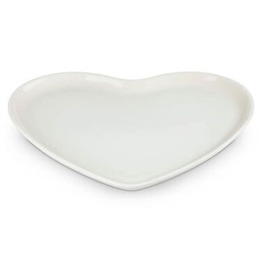 Блюдо сервировочное в форме сердца 32 см, бежевое Heart Le Creuset