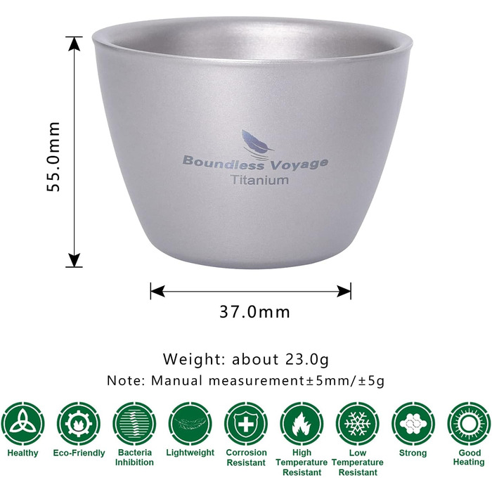 Маленькая титановая чашка с двойными стенками, легкая чашка для эспрессо, мини-чашка для винного саке, многоразовая на открытом воздухе, кемпинг, путешествия, прочная посуда для питья, портативная посуда, 2 шт./компл. Ti3089D ( Ti3089d)