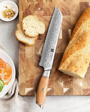 Ніж для хліба 21,2 см, дамаська сталь XINZUO
