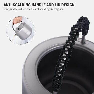 Титановый чайник с фильтром 1.4л. iBasingo