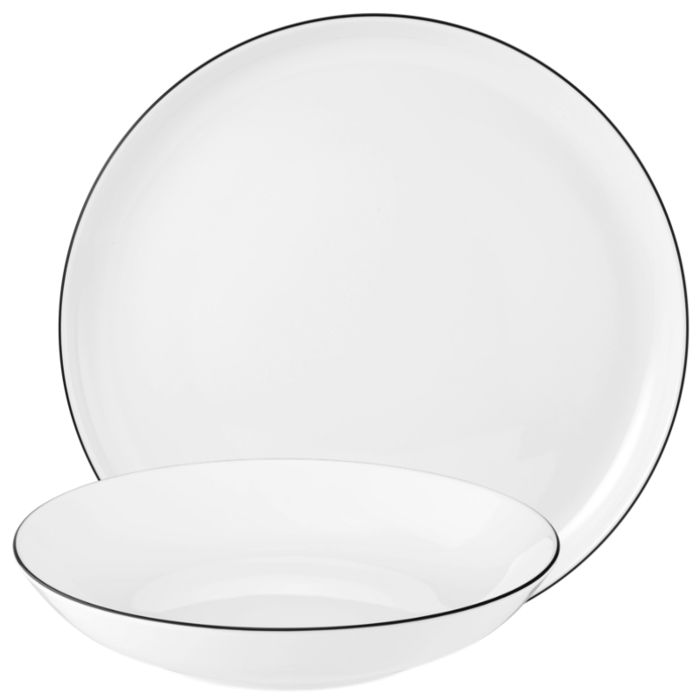 Набір тарілок 12 предметів Black Line Lido Seltmann