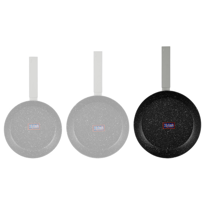 ARDESTO Сковорода Gemini Marmo, 28см, алюміній, сірий