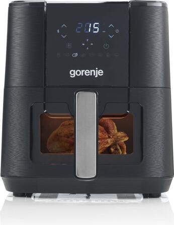 Gorenje Мультипечь 1350Вт, чаша-5.4л, сенсорное управл., 8 авто. программ, пластик+металл, черный