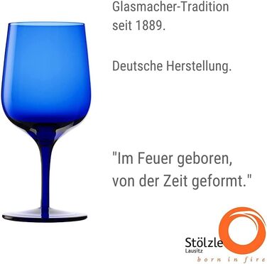 Коктейльні чаші Stlzle Lausitz Grandezza 240 мл / Набір з 6 келихів для мартіні/Келихи для аперитиву/Cosmopolitan Келихи для посудомийної машини безпечні та ударостійкі (склянки для води сині)