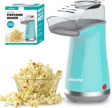 Электрическая машина для попкорна 1200 Вт, бирюзовый Edihome