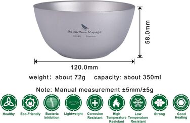 Титанова чаша з подвійними стінками 350 мл Boundless Voyage