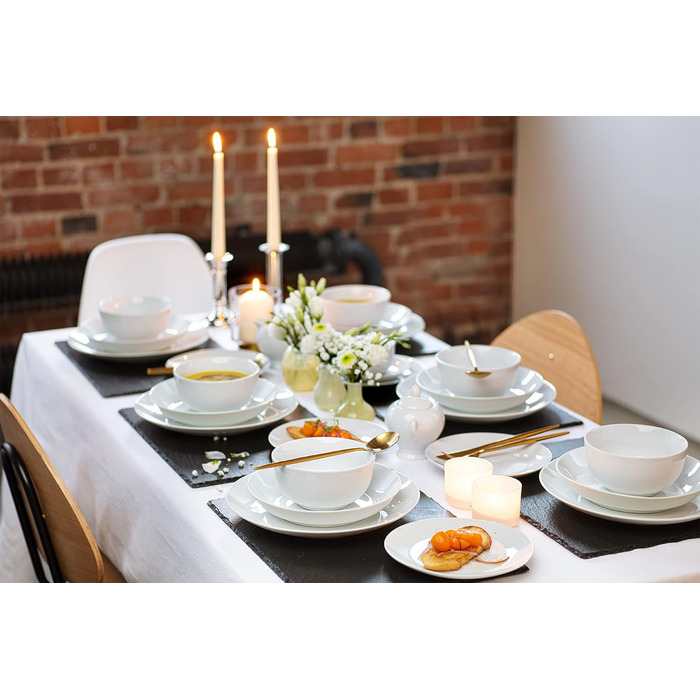 Кавовий набір 12 шт. на 6 персон, порцеляна, білий Sänger