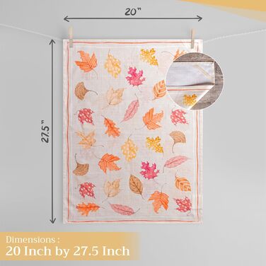 Набір із 3 багатоцільових кухонних рушників Барних рушників День подяки/Різдво (50 см x 70 см) (17 - Кольори осені, 50 x 70 см (Набір із 3 шт.)), 39 Hermine Noel