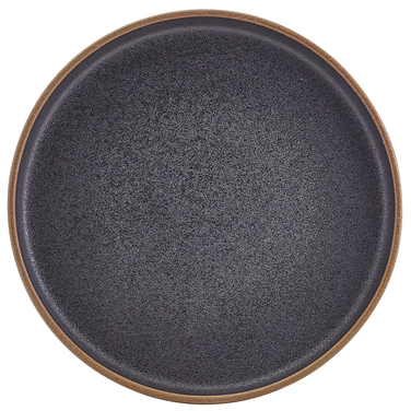 Тарілка презентаційна 20*2.5 см із низьким вертикальним бортом, Kava Black Stoneware, GenWare