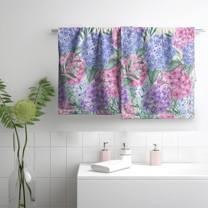 Різдвяні кухонні рушники Kwlegh, рушник для рук, різдвяна ялинка, цукерка-тростина, сніжинка, рушник для пальців, набір з 2 шт. , милий чоловічий банний рушник, високопоглинаючі рушники, 36 x (гортензія-метелик)