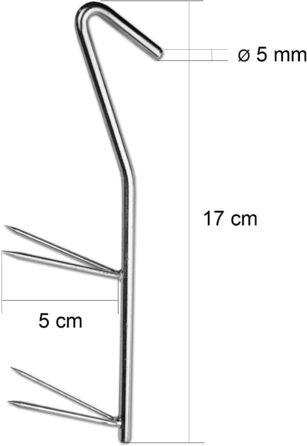Набір гачків для коптильні 10 шт 17 см A&N