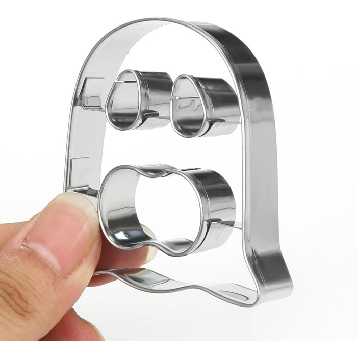 Різдвяні формочки для печива, набір формочок для печива гном Санта Клаус, формочка для печива з нержавіючої сталі у формі лося, формочка для печива з 4 головами лося, подарункові формочки для печива для випікання помадних тортів (барвиста тема A1)