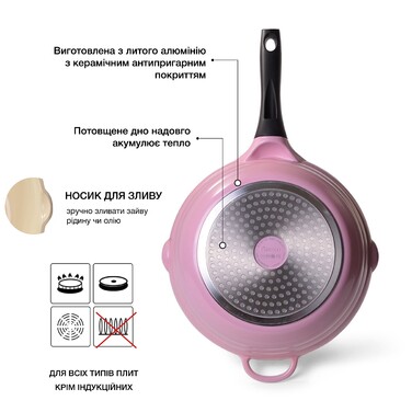 Сковорідка ВОК Fissman LAZURITE 28 см (4743)