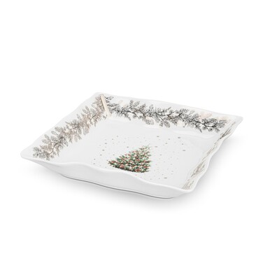 Блюдо квадратне 22х22 см порцеляна CHRISTMAS  Fissman