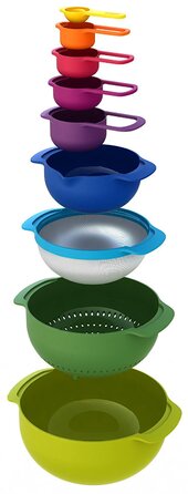 Набір мисок 9 предметів Nest Plus Multicolor Joseph Joseph