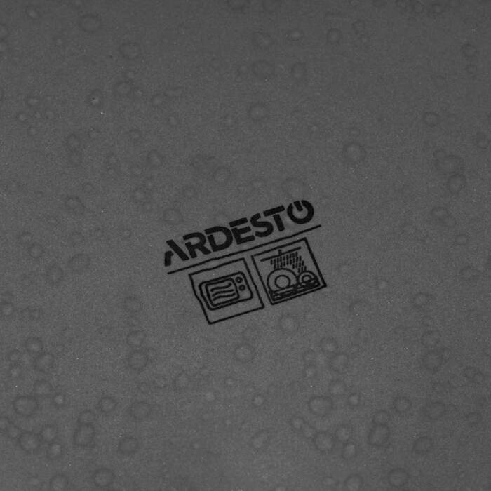 ARDESTO Тарілка супова Trento, 21,5 см, сіра, кераміка