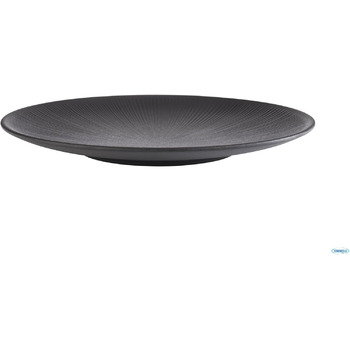 Тарілка меламінова 33 см, чорна NERO APS