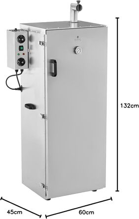 Коптильня з нержавіючої сталі 8 решіток 45 x 60 x 132 см Royal Catering