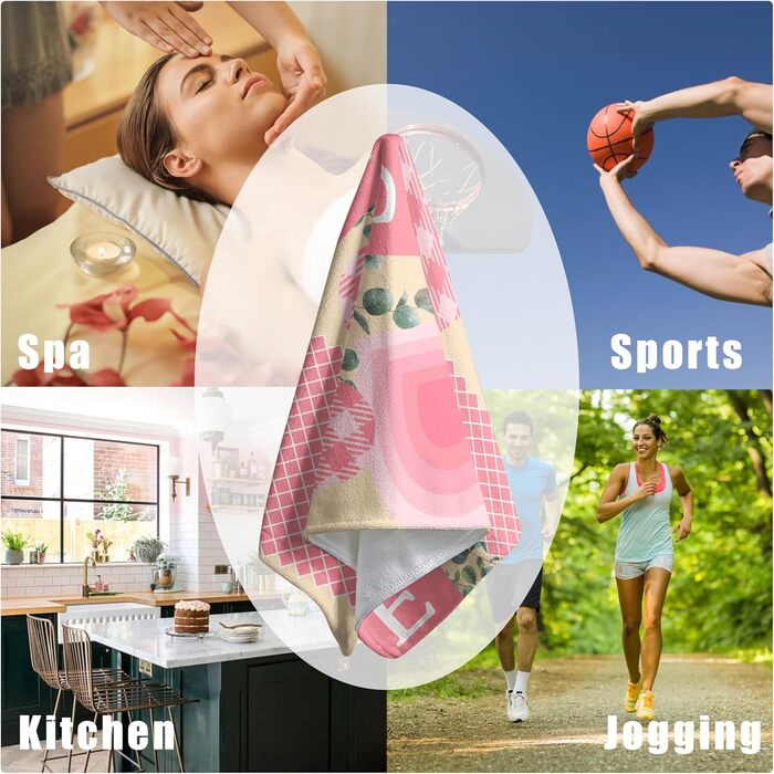 Різдвяні кухонні рушники Kwlegh, рушник для рук, різдвяна ялинка, цукерка-тростина, сніжинка, рушник для пальців, набір з 2 шт. , милий чоловічий банний рушник, високопоглинаючі рушники, 36 x (серце з евкаліптом)