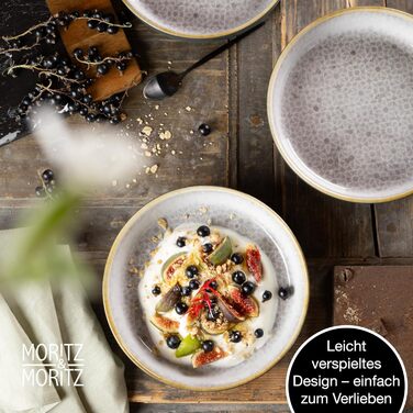 Набір супових тарілок із 6 предметів сіра 700 мл кожна - Ø 19 x 4,5 см Moritz & Moritz