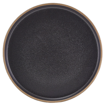 Тарілка презентаційна 25*2.5 см із низьким вертикальним бортом, Kava Black Stoneware, GenWare
